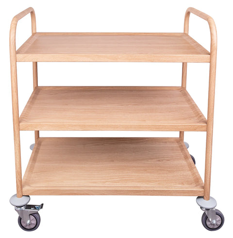 Wood Look 3 Tier Classroom Metal Trolley product image