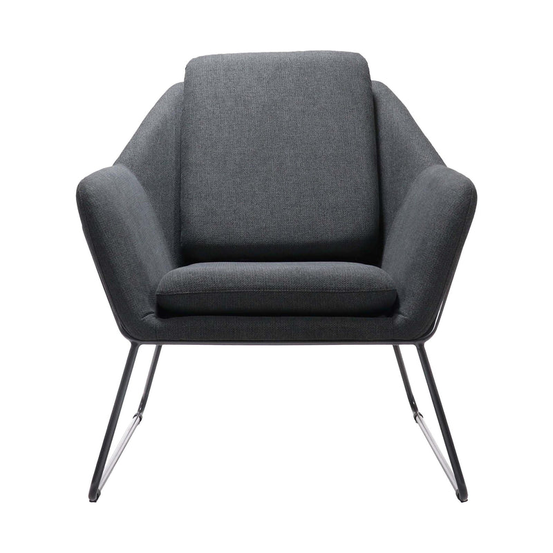 Cardinal lounge chair in charcoal fabric