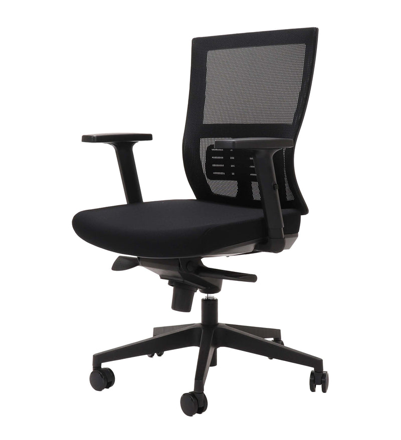 Cascade Medium Back Mesh Chair in Black
