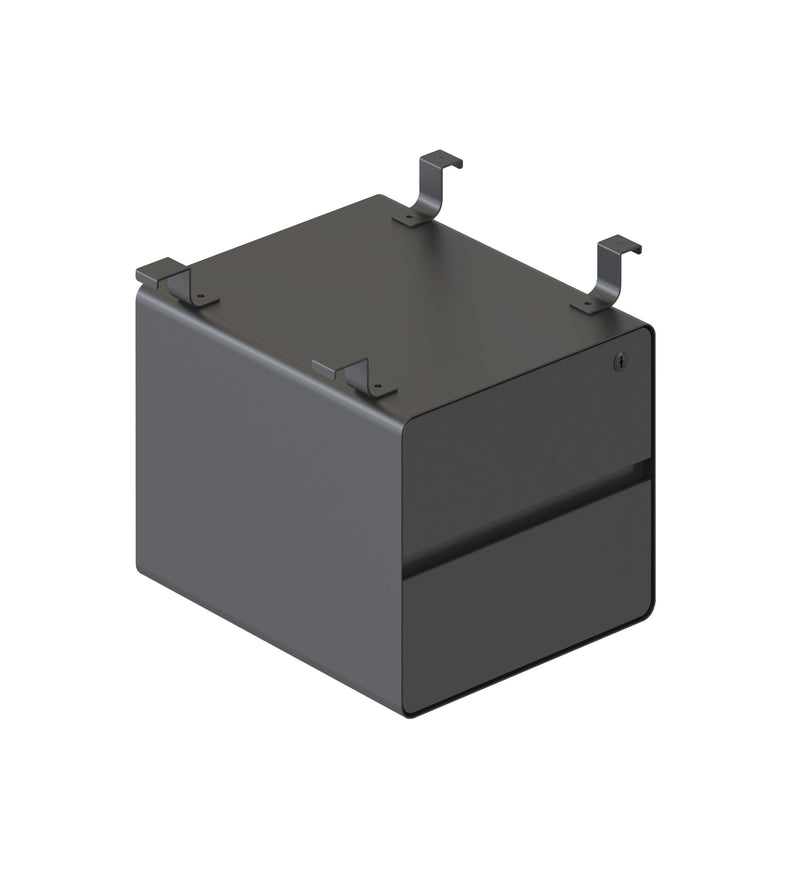Deluxe 2-Drawer Hanging Pedestal - Black