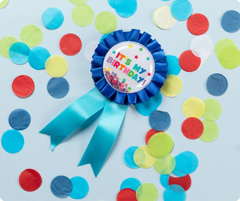 Giggle & Grow Blue Birthday Badge product image