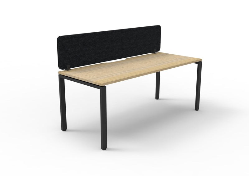 1-person profile leg workstation with black Eco Panel screen