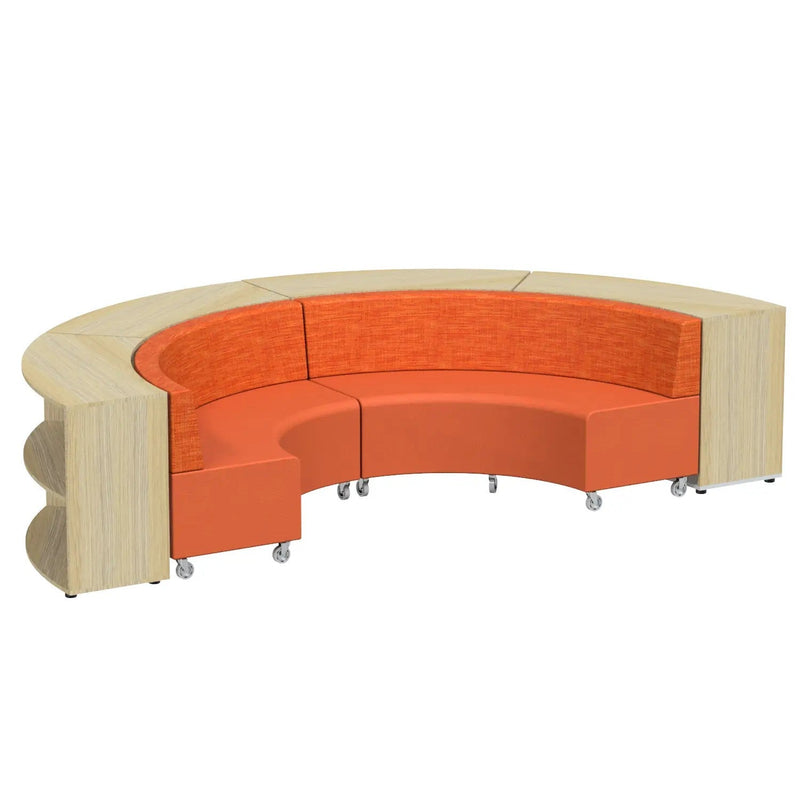 Schoolfurn Quad Library Package, front view