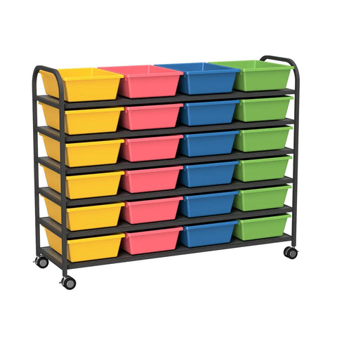 Schoolfurn Steel Tote Trolley, front view
