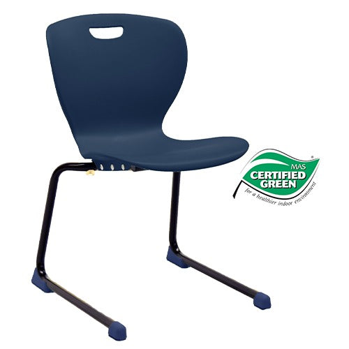 Schoolfurn Zed Cantilever Chair, 400mm seat height, front view