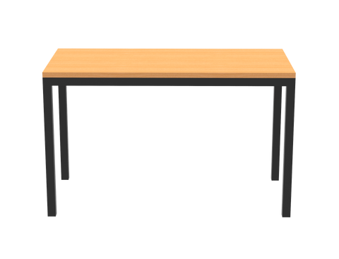 Steel Frame Table with Beech Top and Black Frame