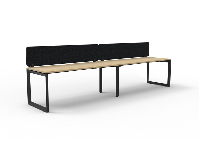 2-Person 1200mm Single-Sided Workstation with Eco Panel Screen and Loop Legs